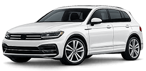 White crossover SUV with a sleek grille and alloy wheels, shown from a three-quarter front angle.